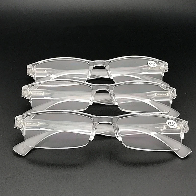 

seemfly Transparent Resin Reading Glasses Men Women Presbyopia Spectacles Gafas de lectura Diopter +1.0 2.0 2.5 3.0 3.5 4.0