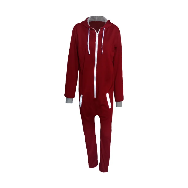 2022  Autumn Winter Hot Sale 5 Colors Fashion Unisex Men Pajamas Fashion Hooded Jumpsuit Onesie All In One Jumpsuits M-2XL