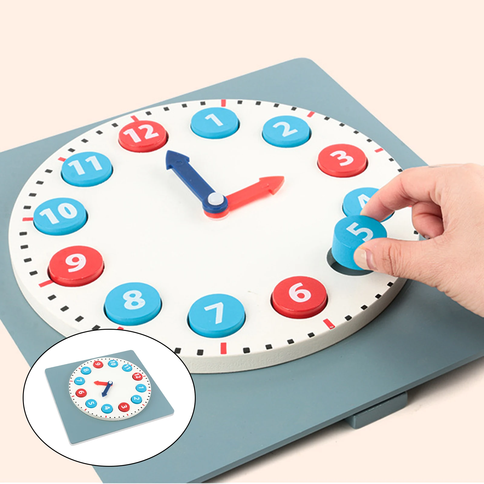 

Wooden Kids Clock Toy Toys Gifts for Boy Girl Early Educational Supplies