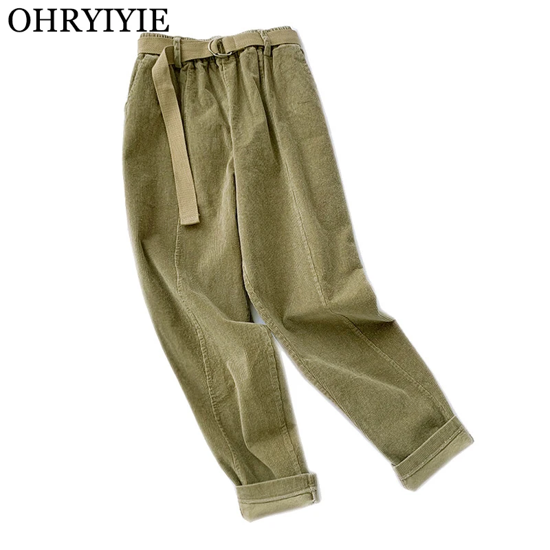 Ohryiyie/осенне зимние Бархатные широкие брюки для женщин Новинка 2019 года