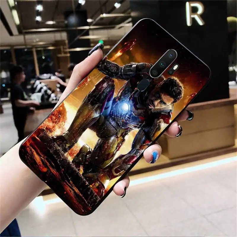 

LJHYDFCNB Superhero Iron Cover Man Phone Case For Oppo Reno2 Z 2Z Realme5 6 Pro R9S 11 Plus 15 17 Pro