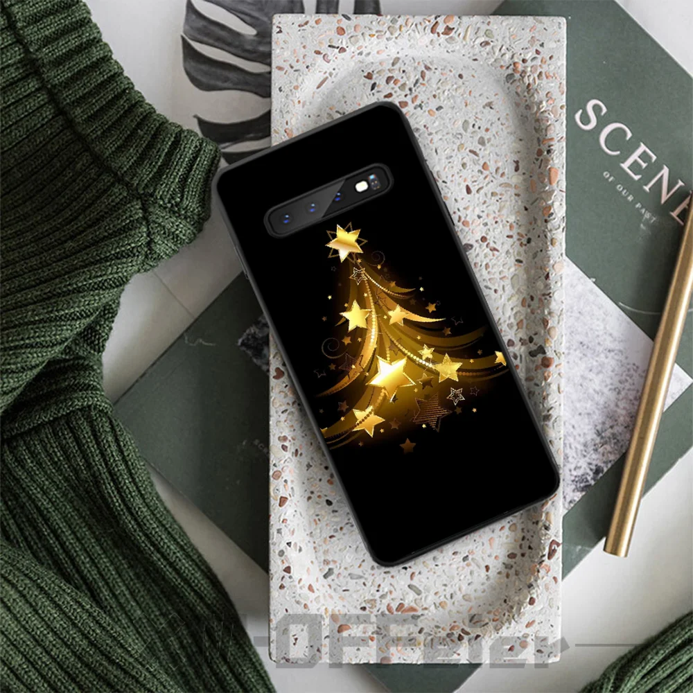 Reayou Cartoon Christmas Deer &amp Snowman Black Phone Cover for Samsung S9 plus S5 S6 edge S7 S8 S10 E | Мобильные телефоны и