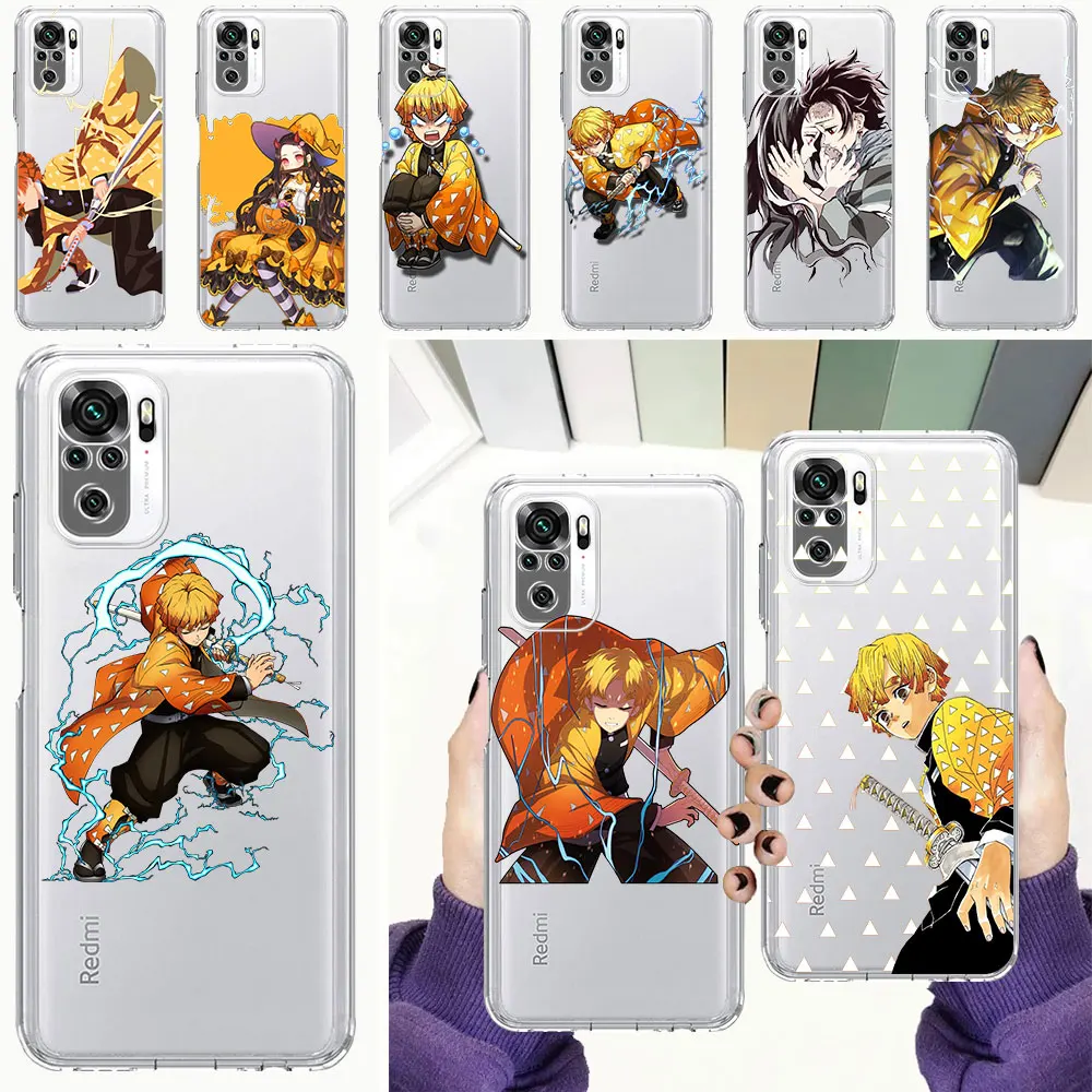 

Demon Slayer Anime Transparent Soft Case For Xiaomi Redmi 8 8A 9A 9C 9 Note 7 8 8T 9 9S 10 Pro K40 Mi Poco X3 NFC M3 Shell Coque