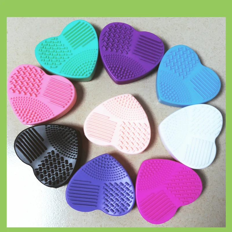 1 шт красочные сердца Форма чистке составляют щетки щетка для мытья Silica перчатки