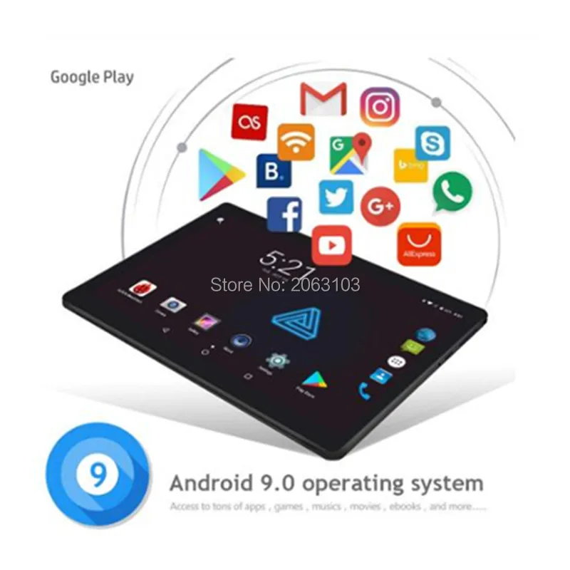 6000 мАч Android 9 0 2.5D экран планшетный ПК 10 1 дюймов 3G4G телефон Deca Core ram 6 ГБ rom 128 планшеты