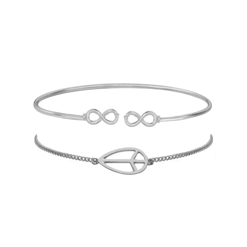 Новый браслет в стиле бохо 2 шт./компл. Простой Цифровой регулируемый с 8