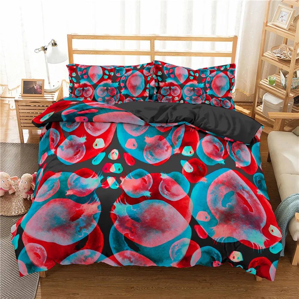 

2021 3D Fruit Cool Pattern Bedding Set Twin Queen King Size Microfiber Bed Duvet Cover Pillowcase for Home Bedroom Decoration