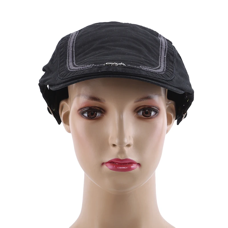 Mens Flat Cap Cotton Soft Fit Newsboy Summer Driving Hat Winter Spring Autumn Beret Peak Black Irish Hunting | Аксессуары для
