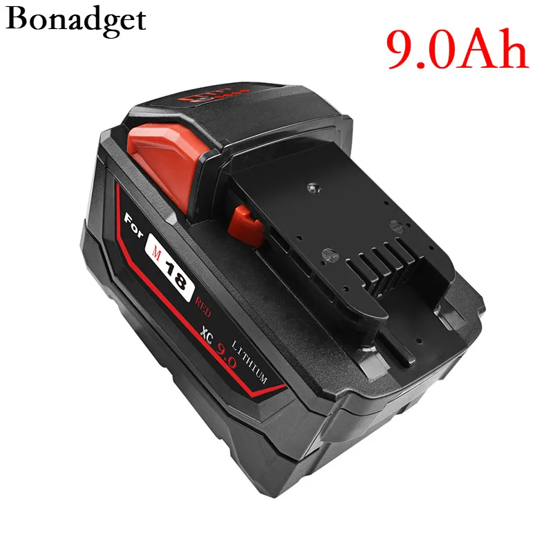 Перезаряжаемый литий ионный аккумулятор для Milwaukee M18 6000 мАч 9000 запасной