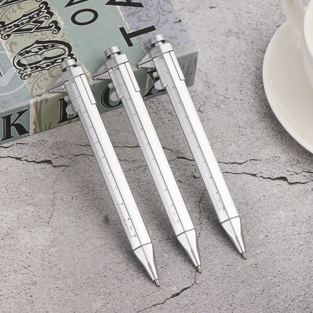 

Multifunction 0.5mm Gel ink pen Vernier caliber roller pen Measuring Scale Ruler Pen stationery Ball point Office Supplies