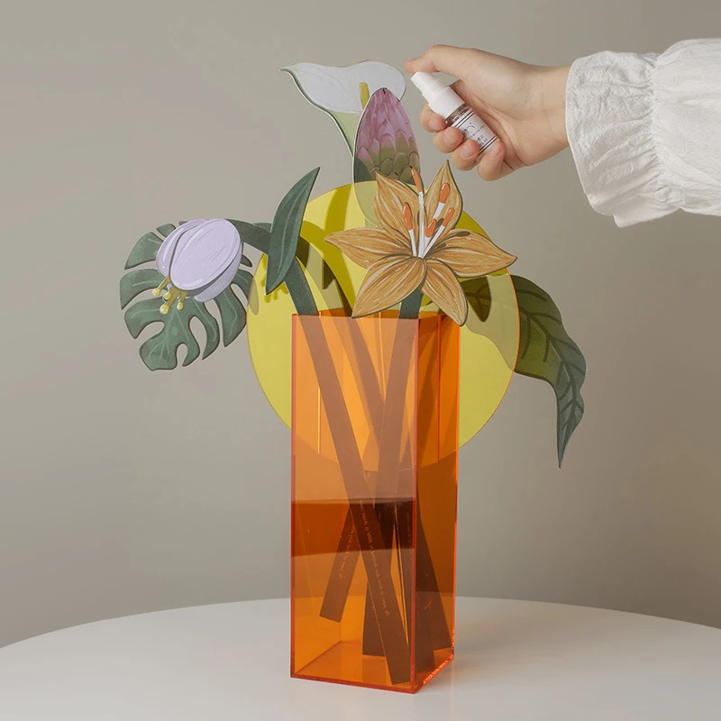

6pcs Flower Shape Fragrance Diffuser Paper Art Floral Card Diffuser Home Bathroom Decoration Aromatic Gifts Box