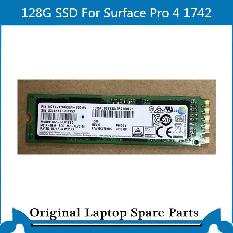 Оригинальный твердотельный диск 1742 дюйма для Microsoft Surface Pro 4 SSD 128 Гб SSD|ЖК-экран