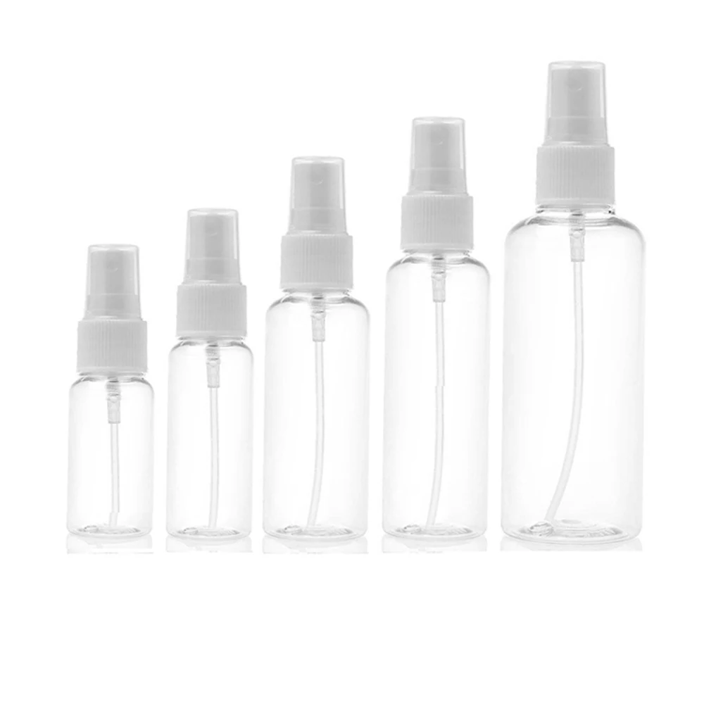 

50Pcs Empty Refillable Spray Bottle 10ml 30ml 50ml 60ml 100ml 120ml Perfume Vial PET Hand Sanitizer Essential Oils Bottles