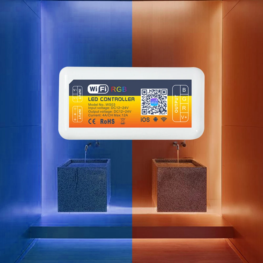 

Умный контроллер для светодиодсветильник ленты, Wi-Fi, 12 а