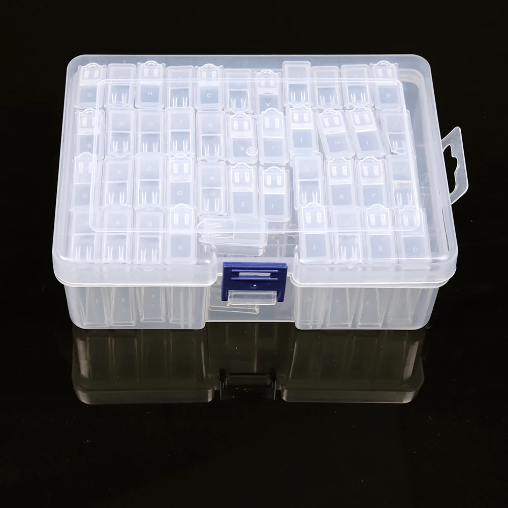 24/42/64 Grid 5d Diamond Painting Accessories Storage Box Diamand Drill Transparent Container For DIY Art | Дом и сад