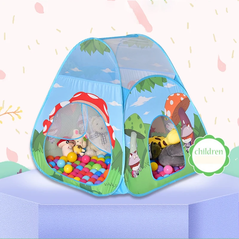 

Kids Play Tent Foldable Tent Indoor and Outdoor Playhouse, Cartoon Animal Design Tent for Kids Toddler Boys Girls