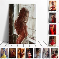 canvas painting flamenco dancer original oil painting by mateja marinko posters and prints wall art picture for home decor