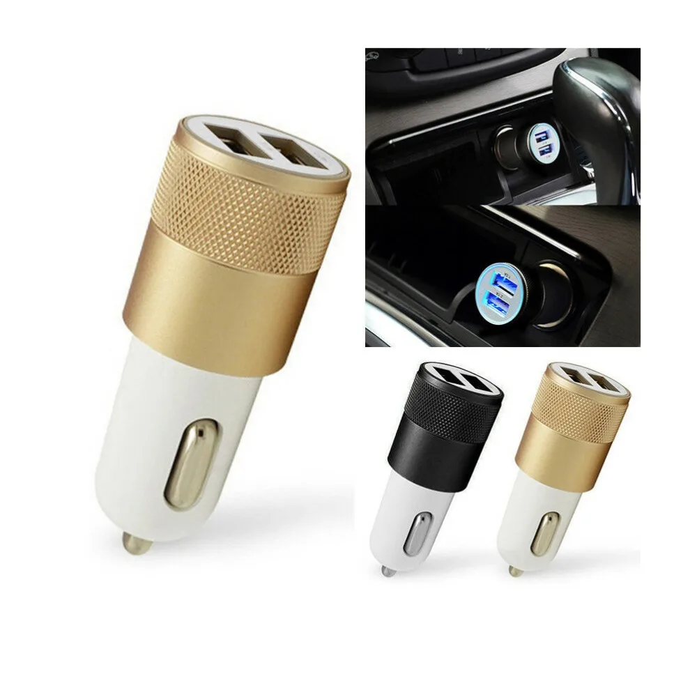 Универсальное автомобильное зарядное устройство с двумя usb-портами для Iphone X 8 7 Plus