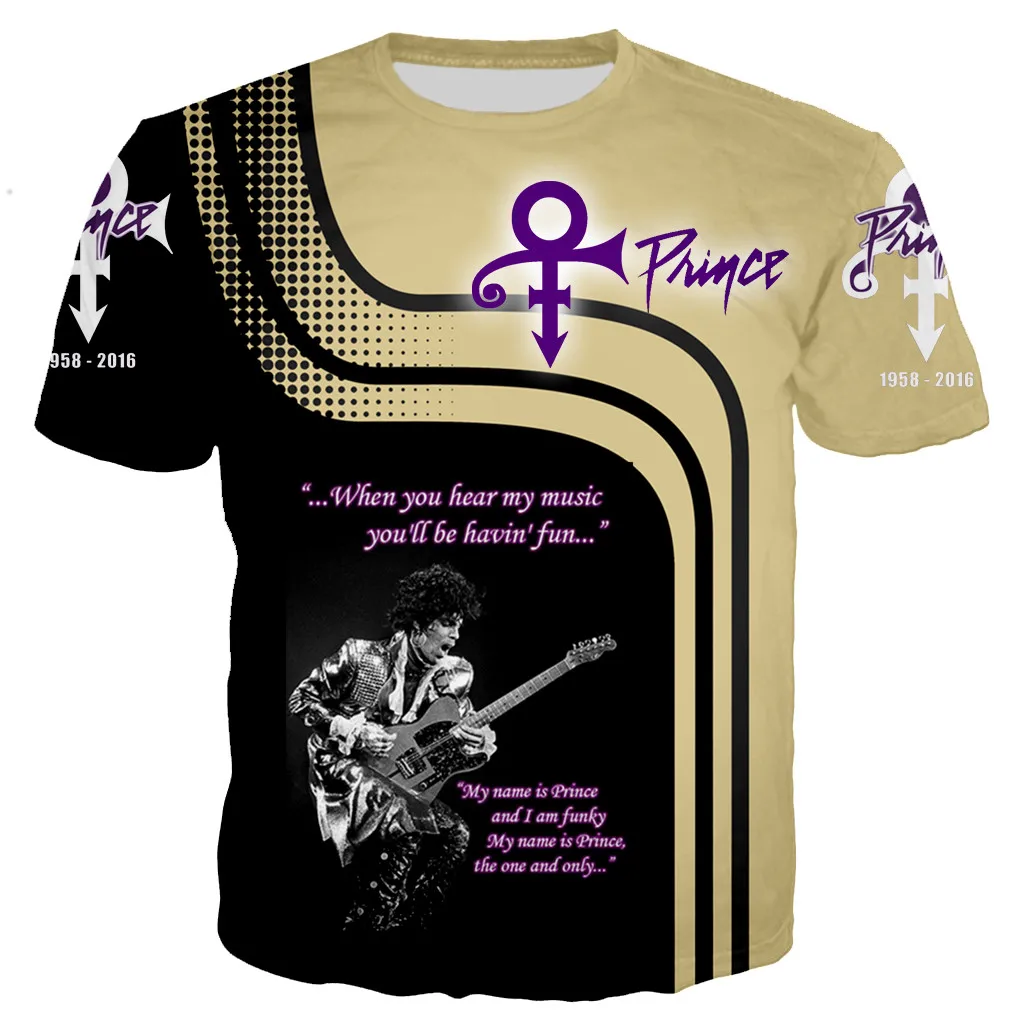 Prince Rogers Nelson T Shirt Men/women 3D Printed T-shirts Casual Harajuku Style Tshirt Streetwear Tee Tops Dropshipping | Мужская