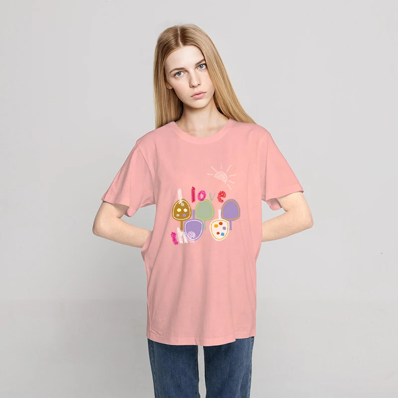 

Женские винтажные футболки с принтом «I Love The Printing»