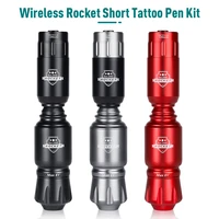 professional mini rocket tattoo machine set japan motor wireless tattoo machine rca interface rotary tattoo pen kit with needles