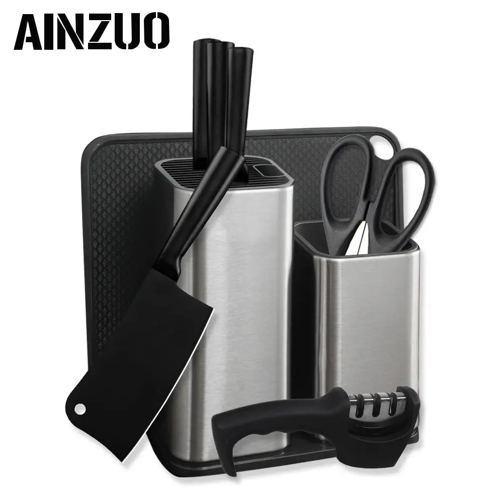 Нож из нержавеющей стали AINZUO 4cr14 кухонный блок держатель подставка утилита Santoku