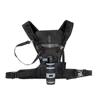 camera double shoulder strap chest harness system vest quick release dslr photography belt for nikon canon camcorder