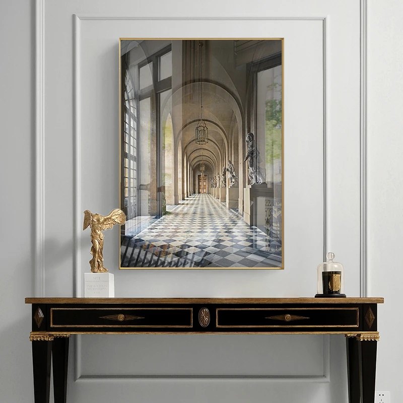 

Architecture Landscape Wall Art Canvas Painting Chessboard Palace Nordic Wall picture For livingroom Entrance-hall Home Decor