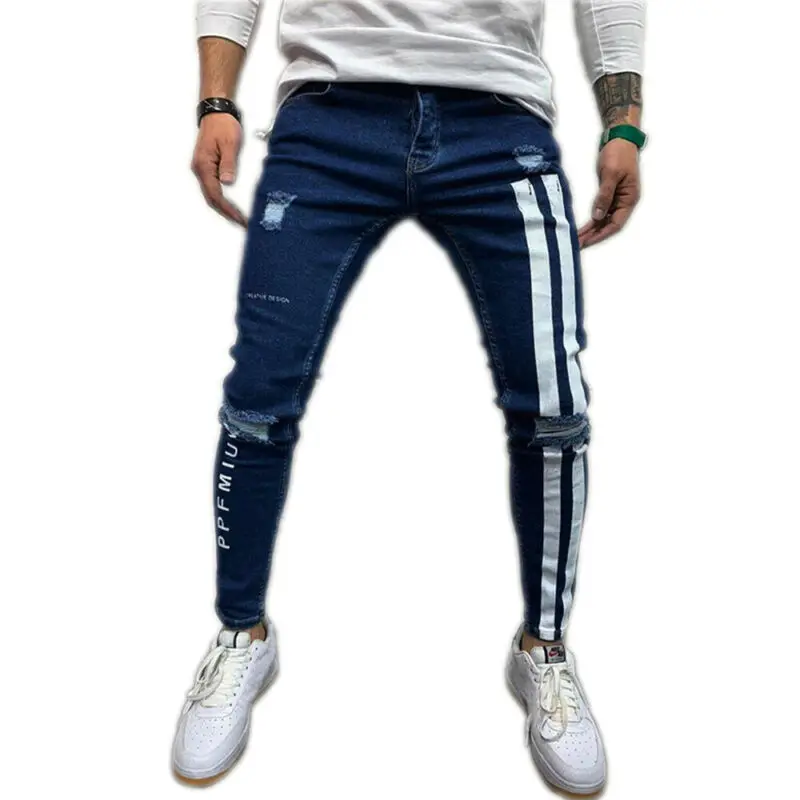 

Unisersal Fashion Men'ss Casual Slim Fit Jeans Skinny Distressed Stretchy Denim Pants Ripped Trouser