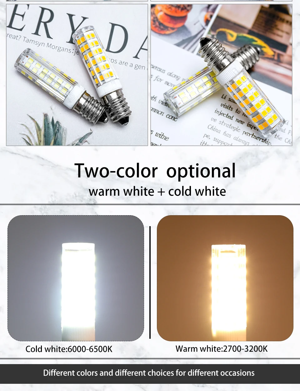 

10pcs/lot Mini E14 LED Lamp LED Corn Bulb SMD2835 360 Beam Angle Replace Halogen Chandelier Lights 3W 4W 5W 7W AC 220V - 240V