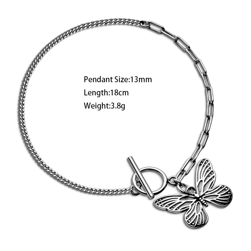 Винтажные браслеты от Papillon OT boucle Thai argent couleur pour femme dames mode coréenne bijoux en Metal
