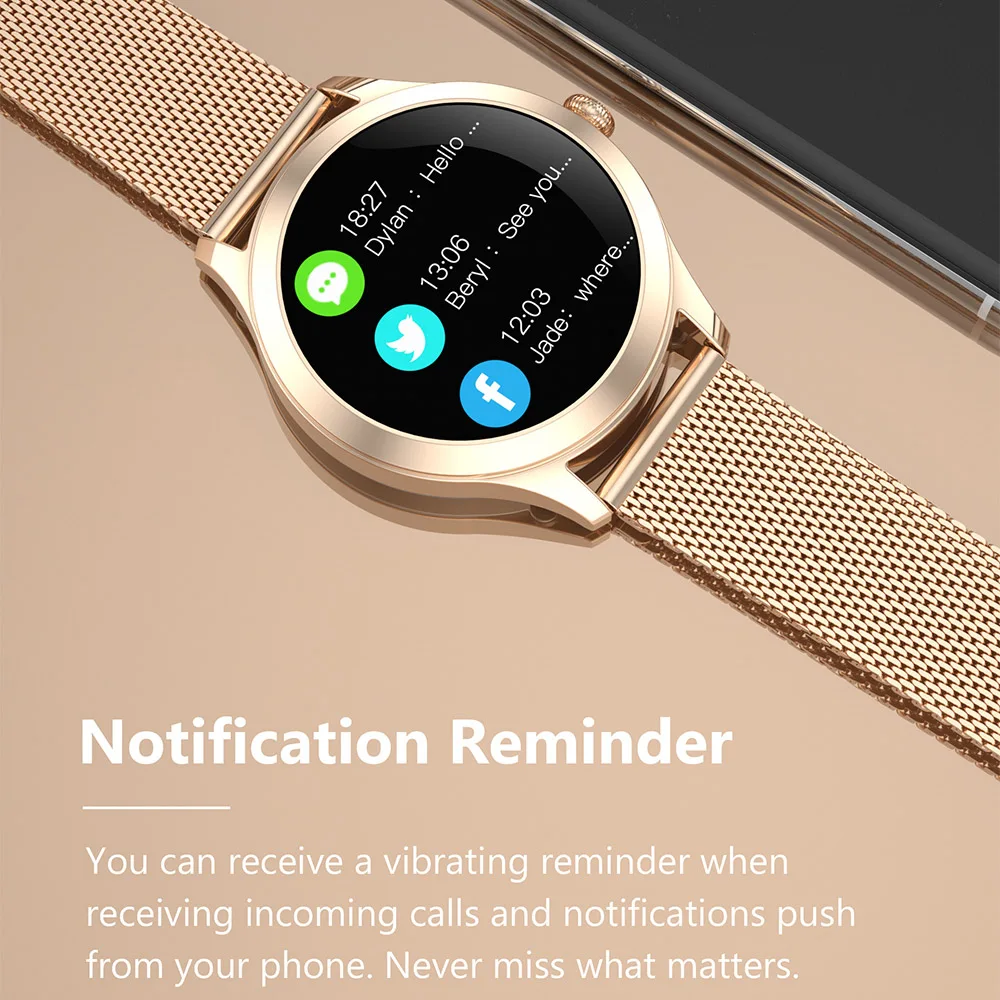 

Smart watch women New Waterproof IP68 Dynamic dial Female digital sports Smartwatch reloj inteligente watches for android ios