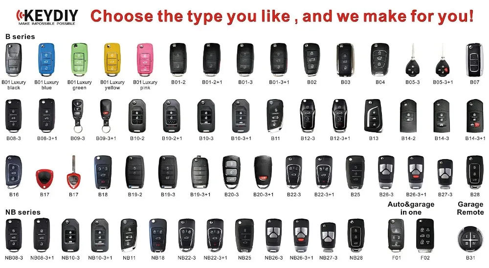 HKOBDII KEYDIY 30PCS B01/B09/B18/B16/B22-3+1/B29 KD B 20pcs HC01(4D) Chip 46 Remotes for X2/KD900 URG200 Remote | Автомобили и