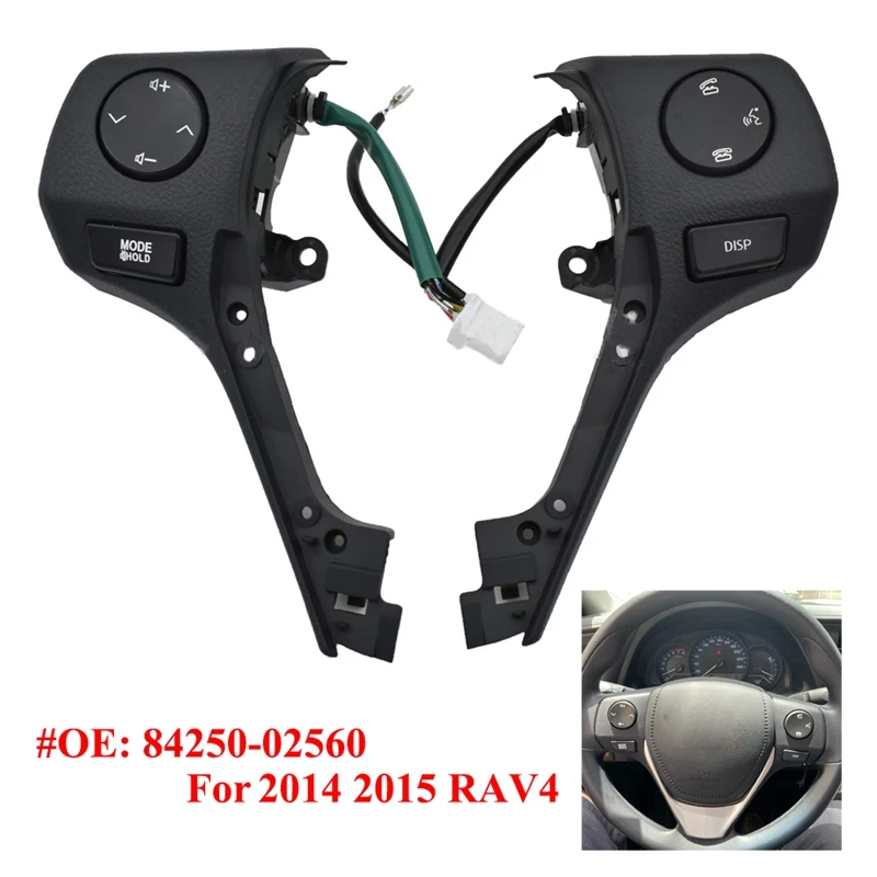 

for Toyota Corolla 2014 2015 RAV4 Steering Wheel Remote Control Switch Button Car Multifunction Audio Cruise 84250-02560