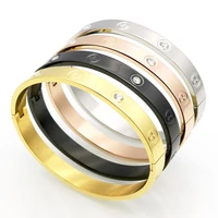high quality men women jewelry bracelet stainless steel famous brand screw bangle bracelet men women gift