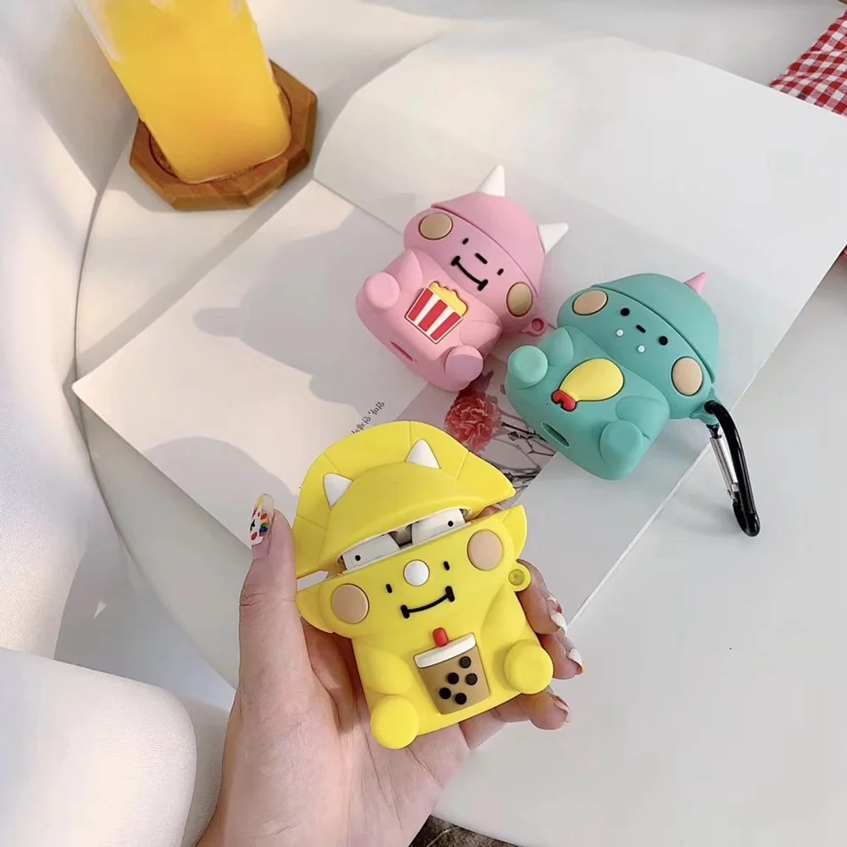 Чехол для наушников для AirPods, силиконовый чехол с милым рисунком, различные бисквиты, силиконовые рукава для наушников, гарнитура, сумка, аксессуары