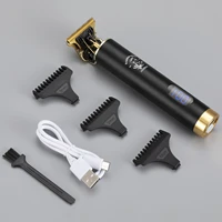 black hair clipper for men electric hair trimmer rechargeable professional barber clippers cordless t9 hair cllipper machine 005