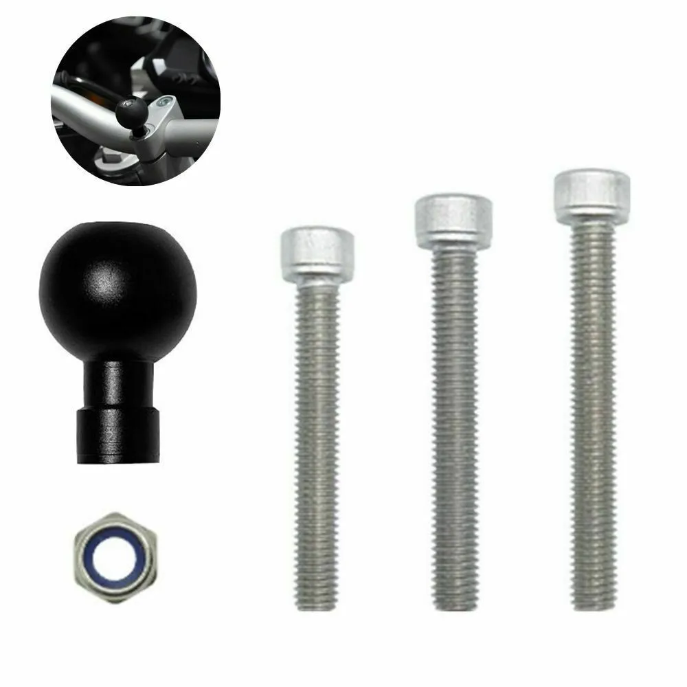 

Hot Motorcycle Handlebar Clamp Base W/ 1" Ball & M8 Screw RAM Mounts Moto Phone For RAM-B-367U RAM Mounts