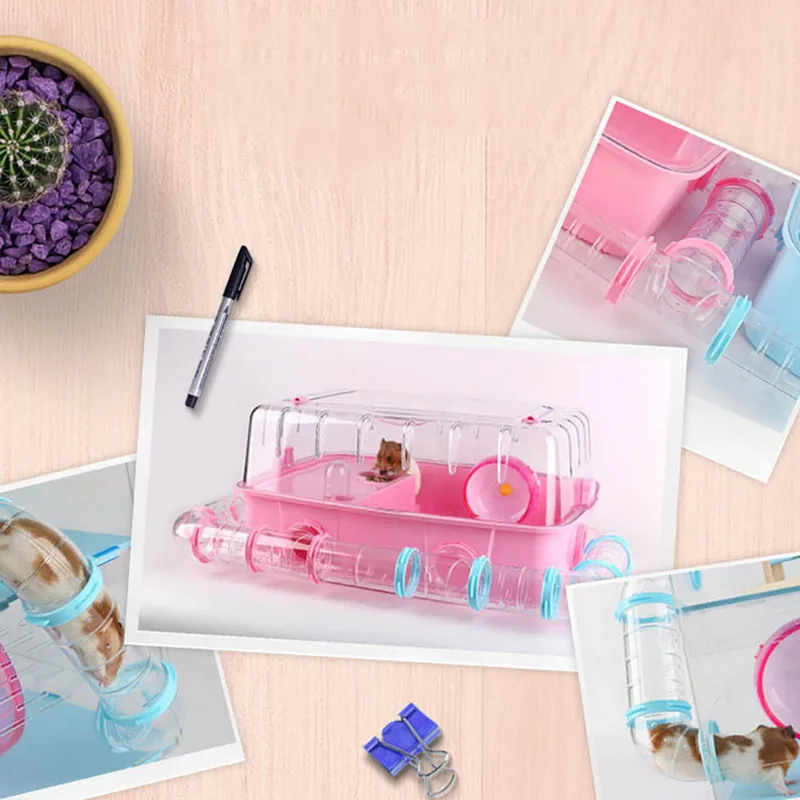 Маленькая Клетка для хомяков в виде животных 1 шт. прозрачная акриловая трубка