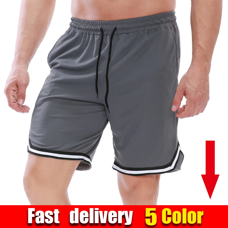 

New GYM Shorts Men 2021 Summer Sport Running Shorts Mesh Quick Dry Training Workout Shorts Men Bodybuilding Short pants S-3XL