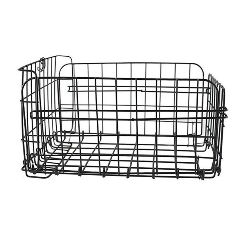 

Bike Basket Bag Foldable Rear Back Basket Bike Folding Basket Large Capacity for Mountain Bike Folding Bicycle Basket