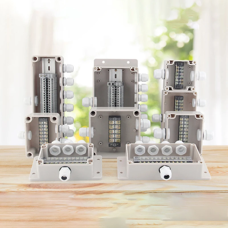 Наблюдения Открытый водонепроницаемый распределительная коробка с терминал АБС-пластик силовой кабель герметичный уличный трехкомпонентный каталитический распределительная коробка