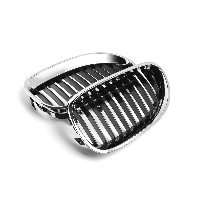

MagicKit Chrome With Black Front Kidney Grill Grille For BMW E60 E61 2004-2009 528i 535i
