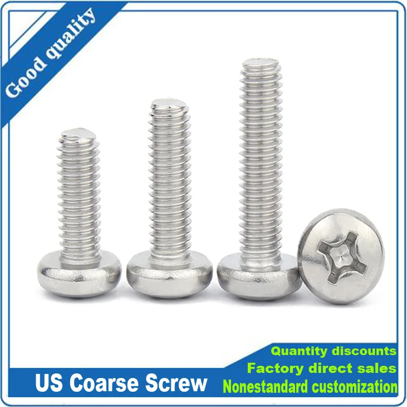 

Болты ТINGGOO из нержавеющей стали 304 UNC/UNF 2# 3# 4# 5 6 8 10 12 # 5/32-32 1/4-20 5/16-18 3/8-16 с крестообразным шлицем