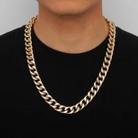 punk miami cuban choker necklace for men collar statement hip hop big chunky alloy gold color thick chains necklace jewelry