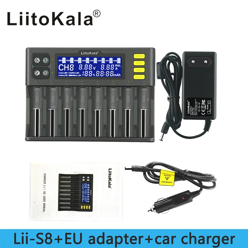 

Liitokala Charger 18650 Battery Accumulators 21700 26650 14500 AA AAA Charging Board 18650 1.2V 3.7V NiMH li-ion Batteries