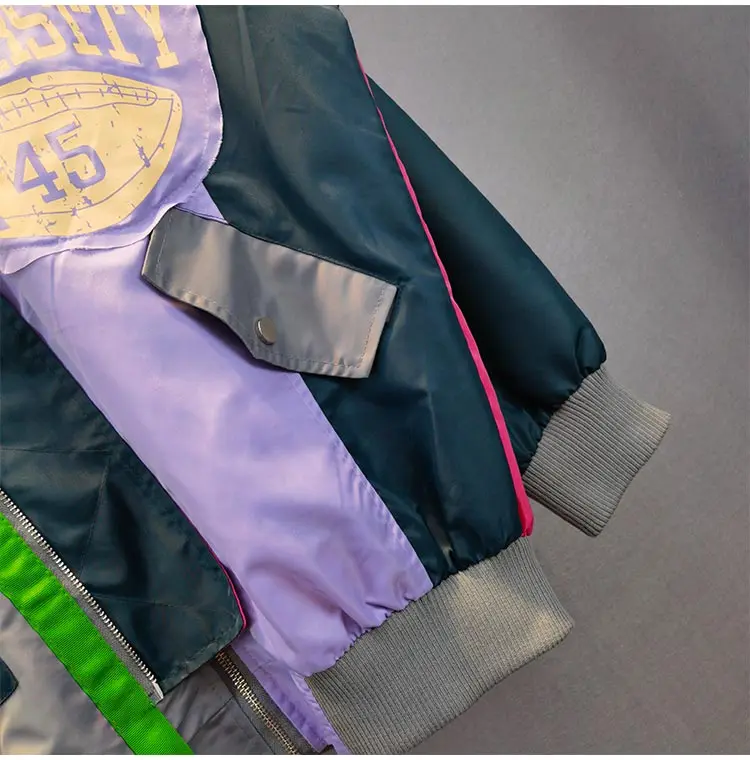 

Fashionable Stitching Letter Baseball Uniform Coat for Women 2021 Spring Autumn New Large Size Loose Jacket Slim Colorblock Tops