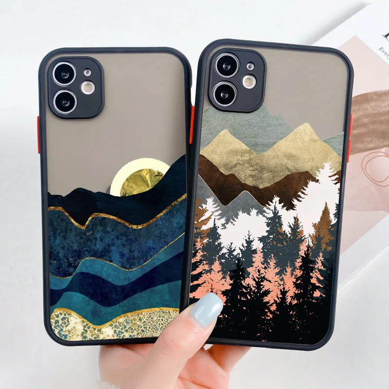 

Case For Honor 8X Cases For Huawei Honor 9A 10X Lite 10i 20 P30 Lite P30 Pro P40 Pro P40 Lite Hard PC Funda Mountain Print Cover