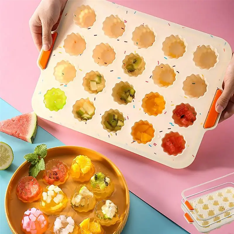 

Silicone Mold Cake Jelly Pudding Decor Molds Creative Chocolate Tray Mould With Metal Frame And Non-Slip Handle Kitchen Supplies