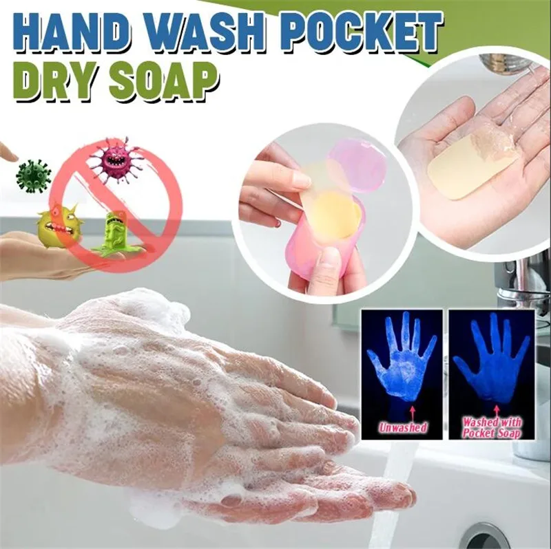 Ручная стирка карманное сухое мыло для путешествий на открытом воздухе